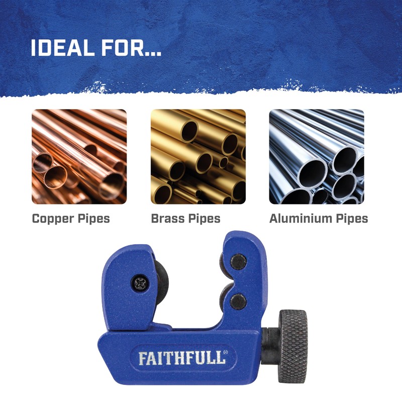Faithfull Metal Pipe Cutter 3-30mm – Adjustable Pipe Cutting Tool