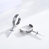 HXWZB Sword Creole Earrings Sterling Silver Hoop Earrings Sword Huggie