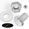 50 x Crosshead Countersunk Screws Nuts and bolts, Transparent Clear