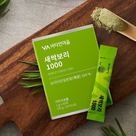 Vitamin Village 비타민마을 100% 국내산 새싹보리 1000 분말 스틱 1박스 30포 1개월분 Vitamin Village 100% Domestic Sprout Barley 1000 Powder Stick 1 Box 30 Sachets 1 Month Supply