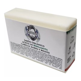 VIVONATURAL 12 Jabones Bergamota Barba Y Bigote,estimula Crecimiento.