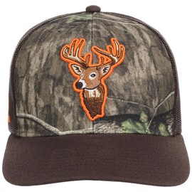 Local Crowns Mossy Oak Whitetail Deer Hunting Trucker Adjustable Strapback Hat