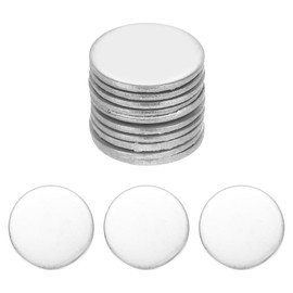 sourcing map 10Pcs Stainless Steel Disc Blank Stamping Tag Engraved Stainless Steel Round Charm Pendant 1mm(T) 12mm/0.47" for Pendant Bracelet Necklace Jewelry Making Earring