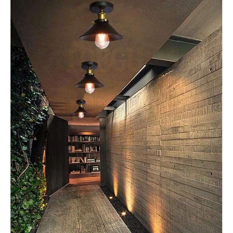 LEDSone Modern Metal Ceiling Light Semi Flush Light Metal Ceiling