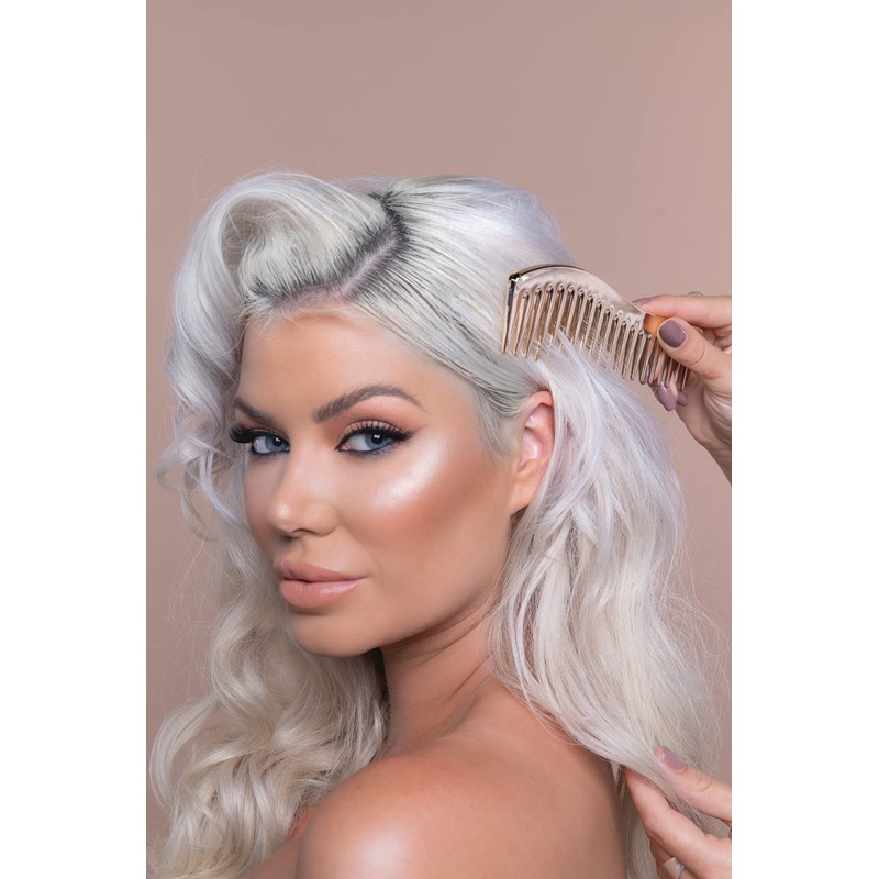 Silk Oil of Morocco Silk Detangling and Styling Comb, Gold