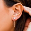 Pura Vida Rose Gold-Plated Raw Gem Chain Wrap Earrings -