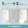 2 x fitted sheets made of 100% cotton with elastic
