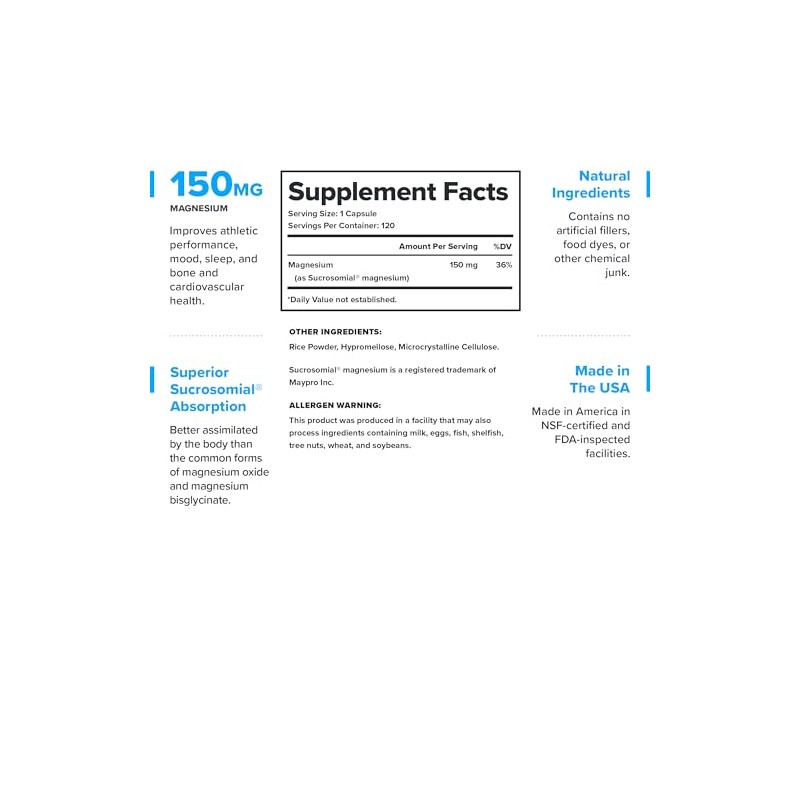 Legion Sucrosomial Magnesium Supplements - High Absorption Magnesium Supplement for