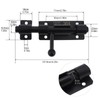 Slide Bolt Gate Latch, 4 Inch 304 Stainless Steel Barrel