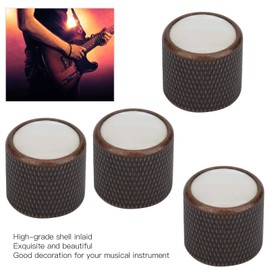 Tomotato 4 Pieces Electric Guitar Cylinder Knobs Metal Potentiometer Control Knob Volume Tone Volume Control Electric Guitar Knob (Bronze)