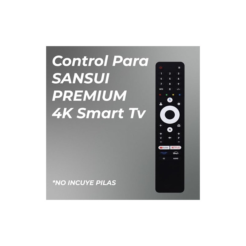 CONTROL EXPERT Control Remoto Compatible con Sansui Smart TV 4K