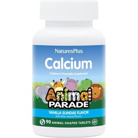 네이쳐스플러스 에니멀퍼레이드 어린이용 츄어블 칼슘 바닐라선데 맛 90정 Natures Plus Animal Parade Children's Chewable Calcium Vanilla Sundae Flavor 90 Tablets