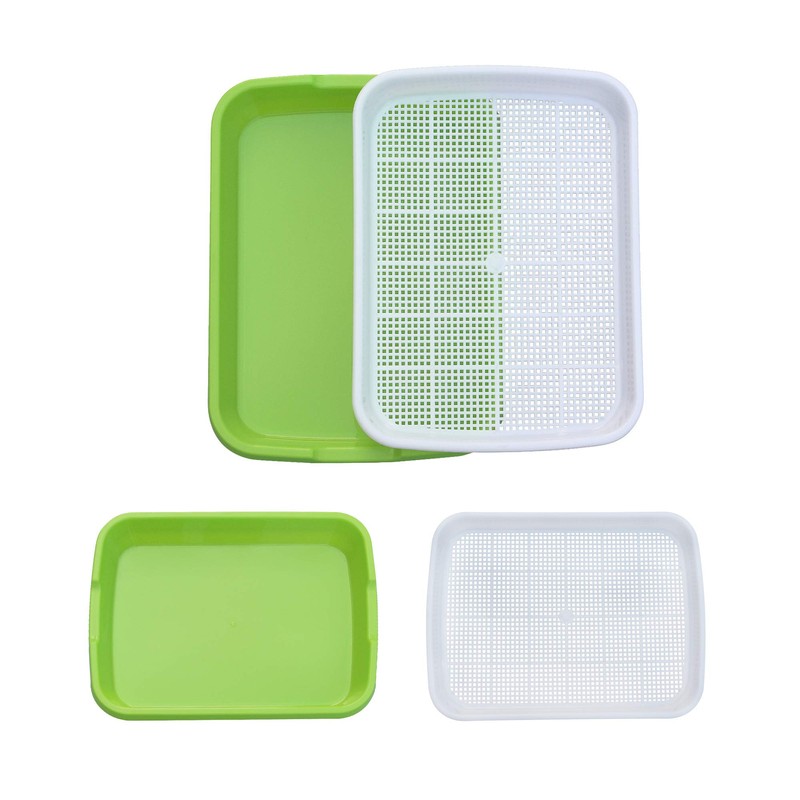 Gardzen 5-Pack Sprouts Growing Kit, Bean Sprouts Tray, Soil-Free Sprouting