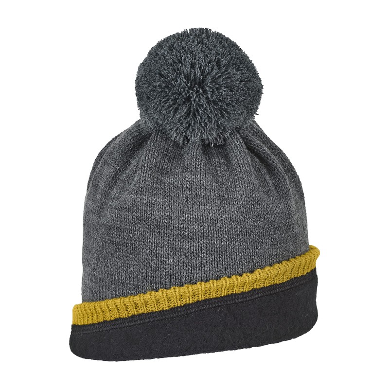 Sterntaler Unisex Children's Hat Baby Bobble Knit Hat Edge, Anthracite