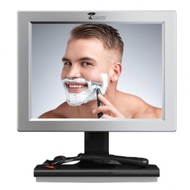 ToiletTree Products Fogless Shower Mirror with Squeegee - Anti-Fog Mirror - Adjustable Shaving Mirror with a Squeegee - Rust-Proof, Impact-Resistance Bathroom Shower Mirror