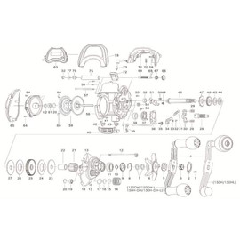 DAIWA Reel Genuine Parts 18 Tana Sensor 150H-DH Spool Part Number 59 Part Code 129687 00621022129687