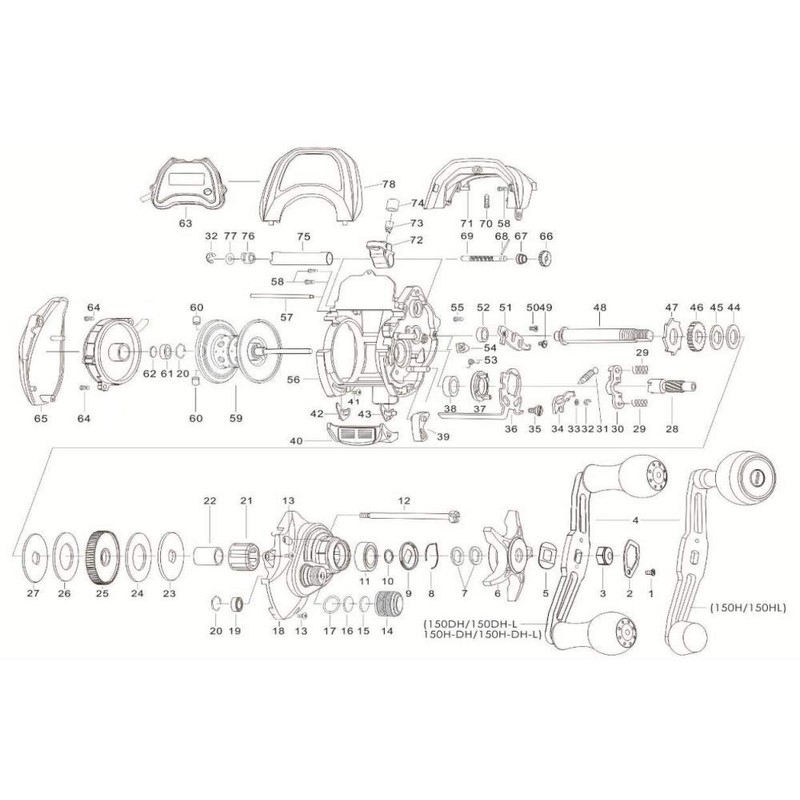 DAIWA Reel Genuine Parts 18 Tana Sensor 150H-DH Spool Part