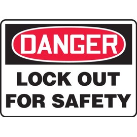 ACCUFORM OSHA Danger Safety Sign: Lock Out (MLKT104VS)