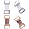 10 Pcs White/Coffee Bandage Wrap Stretch Metal Clips Fixation Clamps