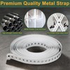 White Metal Strap with Holes 3/4 Inch×33-Feet Perforated Hanger Strap