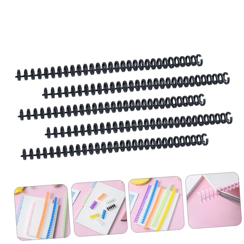 Operitacx 1set Plastic Coil Wire Binding Spines Spiral Ring Binder