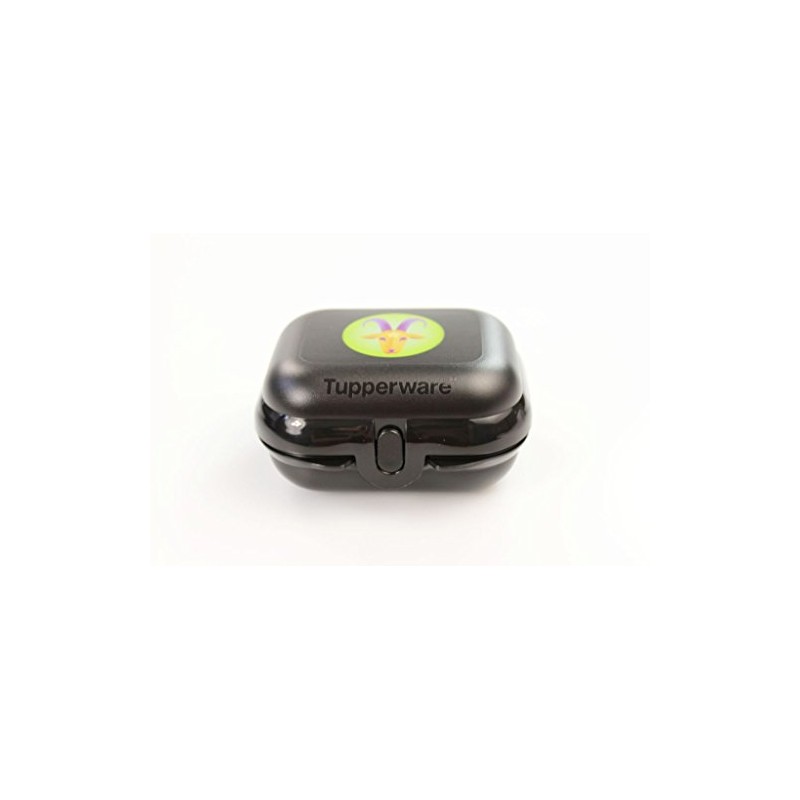 TUPPERWARE Mini Oyster Box Keeper black Zodiac The Sea-goat Capricorn
