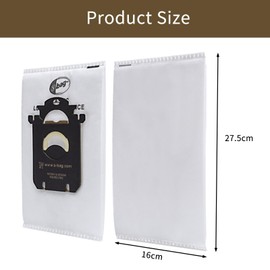 12 Pack Replacement S Bag Replacement Vacuum Bag Compatible for Electrolux S Bag Classic EL200F EL200F EL4100 EL4200 EL6985 EL7000 EL8500 Vacuum Models S Bag Classic Vacuum for Electrolux