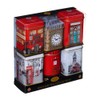 Iconic London Sights 6x Tea Tins with Fine English Breakfast