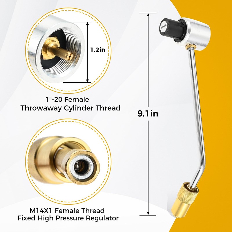 6FT Propane Adapter Hose with Stove Pressure Regulator