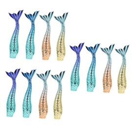 minkissy 3sets Mermaid Shape Lip Gloss Holder DIY Tube Portable Lipstick Container Waterproof Lightweight Reusable 4pcs*3