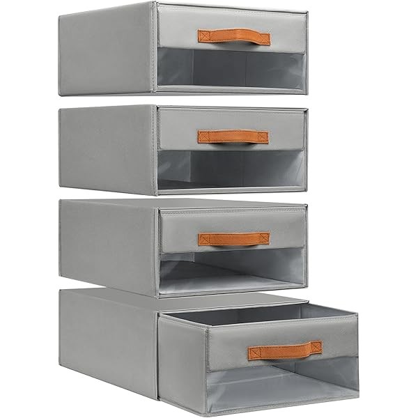 DIMJ Closet Organizers and Storage - Fabric Bins with Drawers