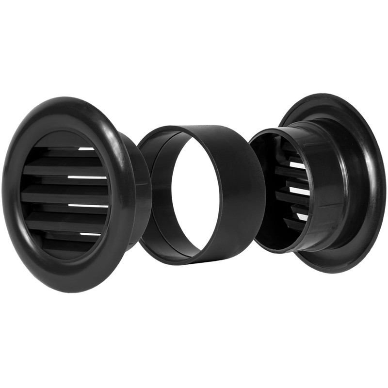 Vent Systems 1.5" Inch Pack of 4 Black Door Air