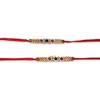 Multi Stone Pack of 2 Indian Rakhi for Raksha Bandhan