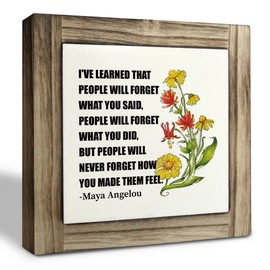Maya Angelou Inspirational Quote Wood Plaque Sign, I've Learned That People Will Forget What You Said, Box Wood Plaques Desk Décor, Motivational Box Wood Sign, Nurse Grad, Nurse Quotes, Nursing Quotes