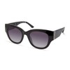 GUESS Women's Trendy Peony Pattern Accent Butterfly Sunglasses, Shiny Black/Gradient