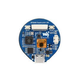 Coolwell RP2040 Microcontroller Development Board with 1.28inch Round Touch LCD Display Tiny Size Accelerometer and Gyroscope Sensor USB Type-C Port 6-axis Sensor