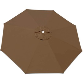 CASTLE CREEK Brown 9ft Market Patio Umbrella Replacement Top Canopy Outdoor