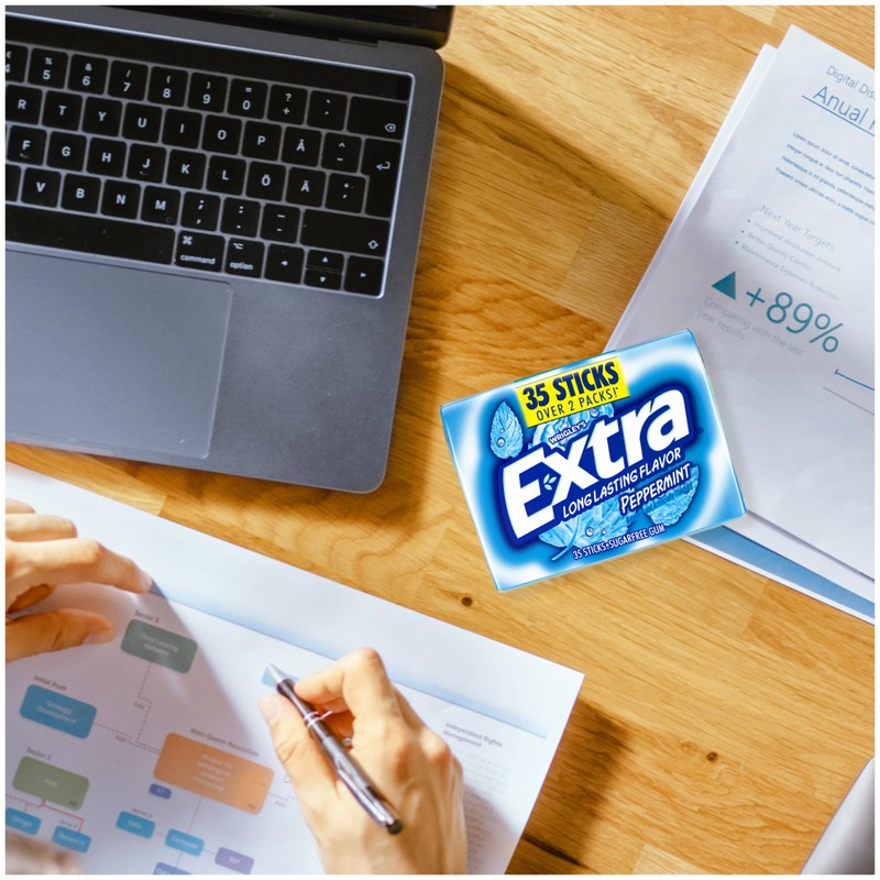 EXTRA Gum Peppermint, Bulk Chewing Gum Sugar-Free, Mega Pack of