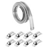 uxcell 304 Stainless Steel Hose Clamps, Cut-To-Fit 6.5 ft Metal