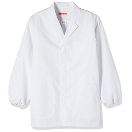 Medical/Nursing Uniform Kazen Men's Cooking Clothes with Collar Long Sleeve White M