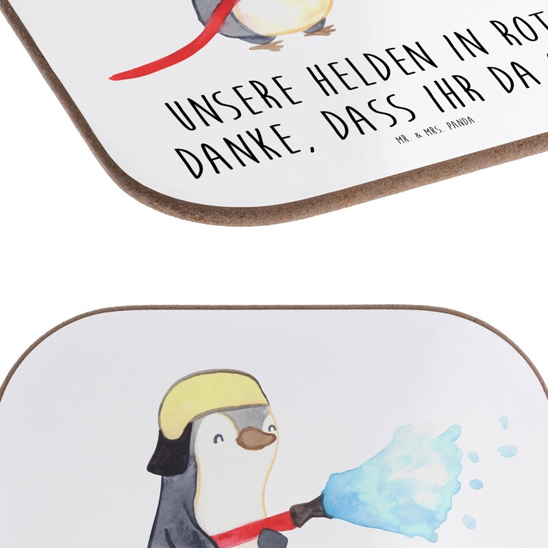 Mr. & Mrs. Panda Bottle Coaster, Fireman Heroes Gift, Brave