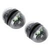 4Pcs Outdoor Waterproof Semicircle 6LED Solar Power Wall Lamp Black