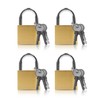 Lamondre 4 Padlocks 32mm Padlock, Small Padlock with Keys, Mini