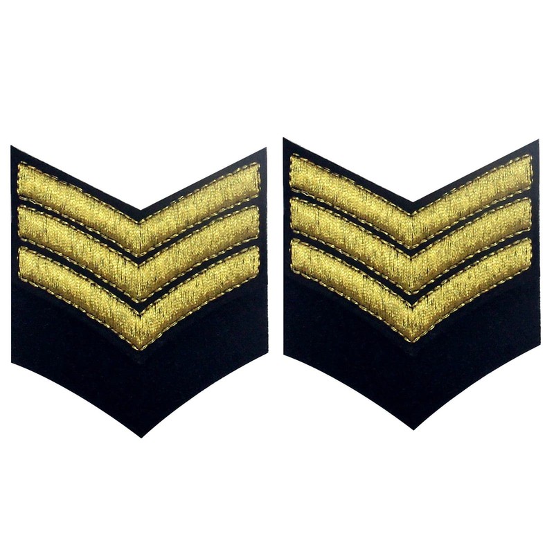 Army Uniform Chevron Sergeant Rank Emblem Military Weapon Shoulder Embroidered