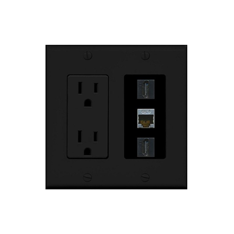 RiteAV - 15 Amp Power Outlet 2 Port HDMI 1