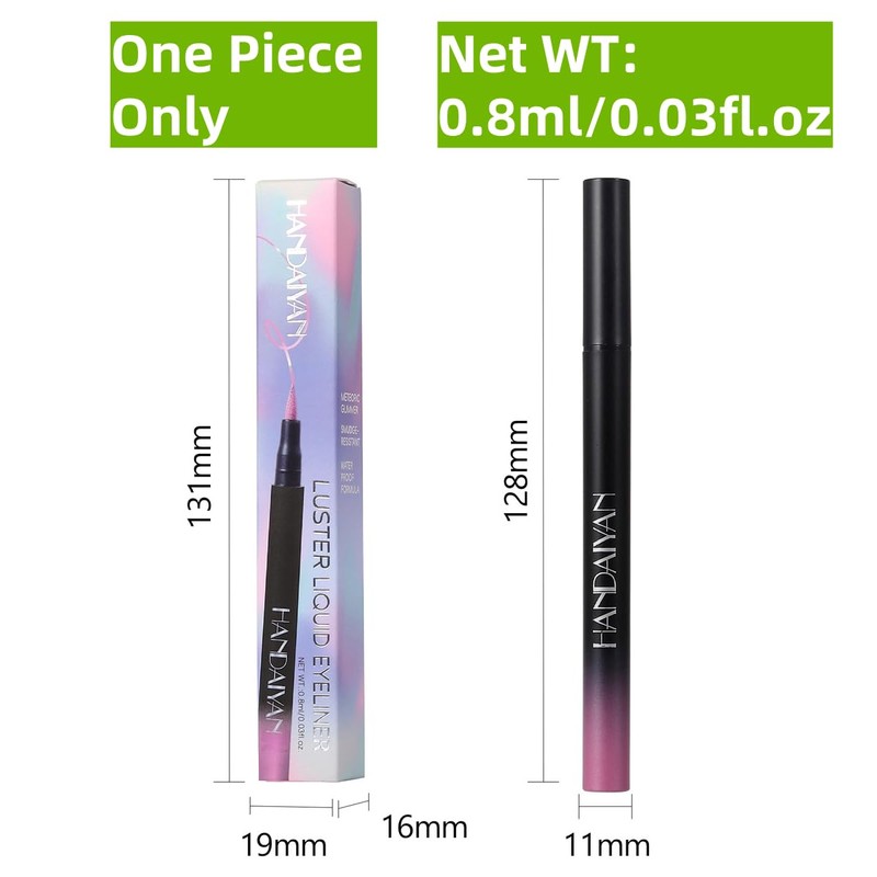 ONarisae liquid eyeliner waterproof metallic satin finish ink eyeliner pen