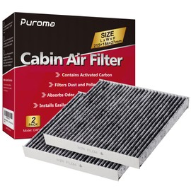 Puroma 2 Pack Cabin Air Filter with Activated Carbon, Replacement for CP157, CF12157, Select Lexus, Mazda, Subaru and Toyota Avalon, Camry, Corolla, Highlander, Prius, RAV4, Sienna, Venza