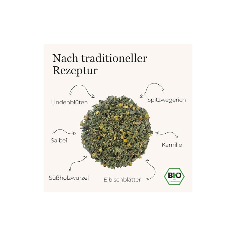 Organic Plantain Tea with Sage, Liquorice, Chamomile and Other Traditional