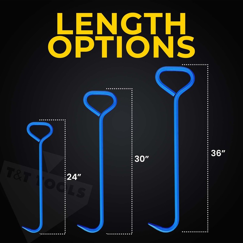 T&T Tools 30-Inch Manhole Hook - Heavy Duty Single Hook