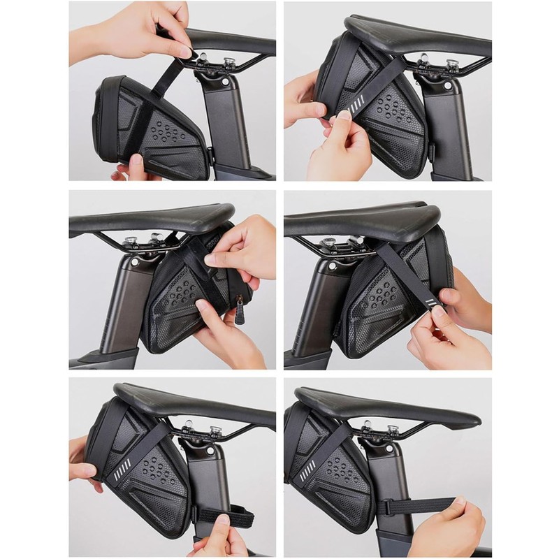 UNIQOCK Bicycle Saddle Bag, Waterproof, Seat Bag, Tail Bag, 2.3
